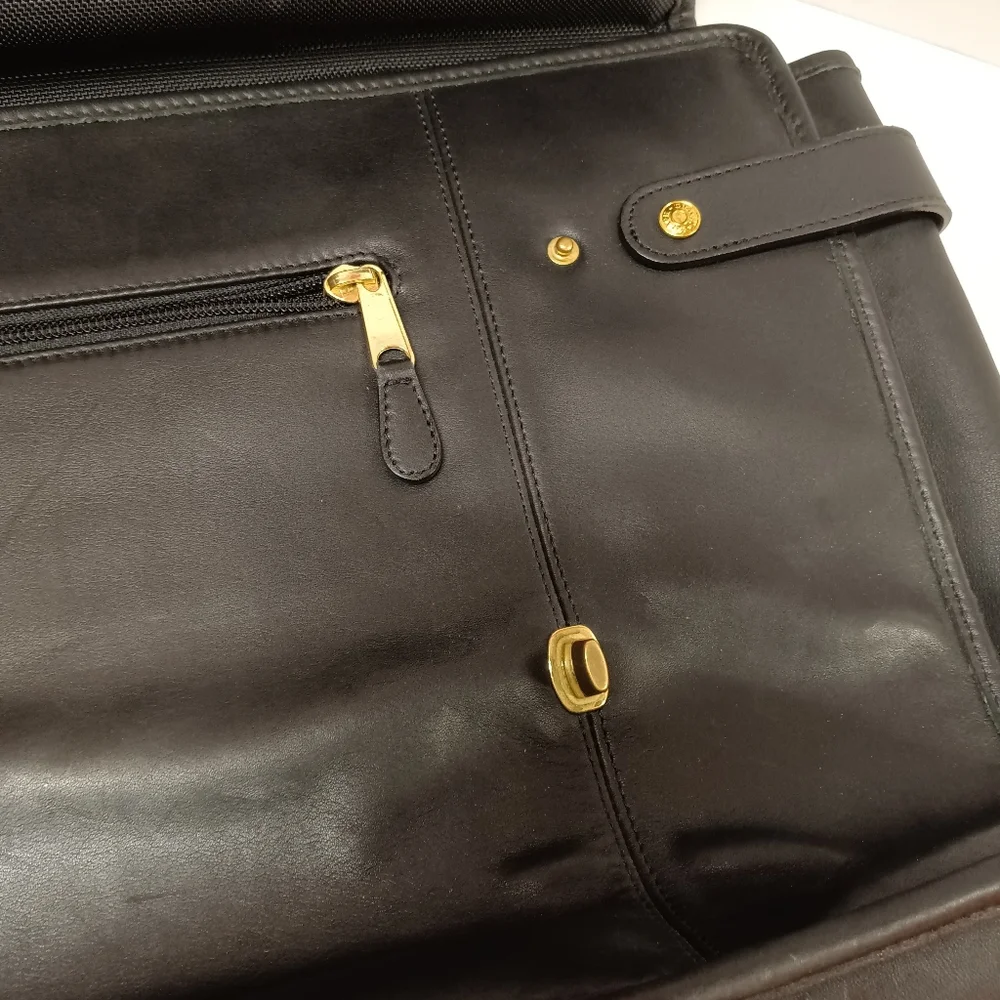Coach Men's Smooth Black Genuine Leather Briefcase